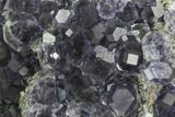 Purple Fluorite Crystals with Quartz - China #98766-2